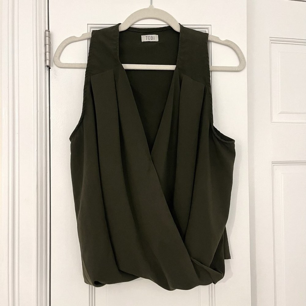 Tobi Olive Green Blouse